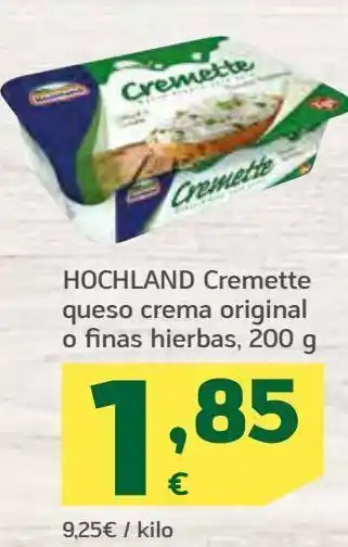 HiperDino Queso de untar hochland oferta