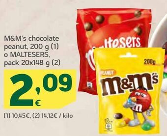 HiperDino Chocolate m&m's oferta