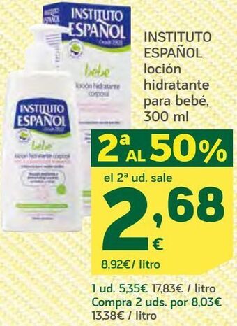 HiperDino Loción hidratante instituto español oferta