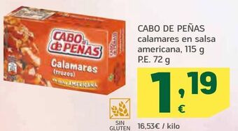 HiperDino Calamares en salsa cabo de peñas oferta