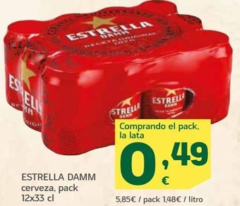 HiperDino Cerveza estrella damm oferta