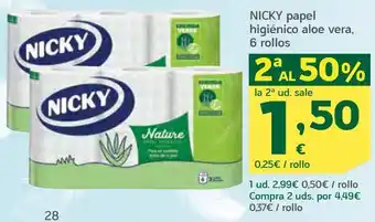 HiperDino Papel higiénico nicky oferta