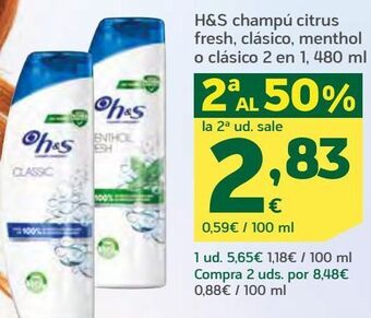 HiperDino Champú h&s oferta
