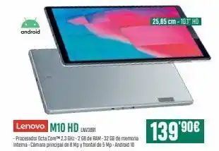 PCBox Android lenovo m10 hd -procesador octa core™ 2.3 ghz-2 gb de ram-32 gb de memoria interna-camara principal de 8 mp y fronta oferta