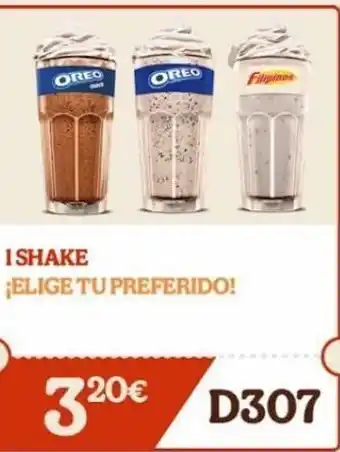 Burger King Oreo oreo 1 shake ¡elige tu preferido! filipinos c 320€ d307 oferta