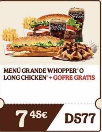 Burger King Coca-cola coca-cola oferta