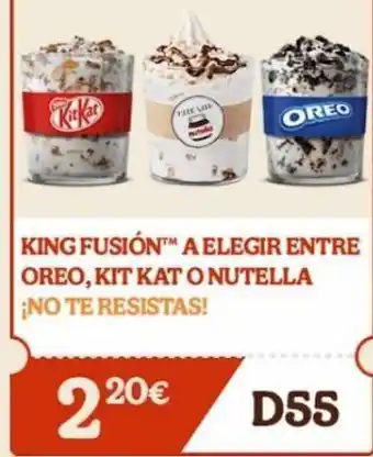 Burger King Kako fale lis oreo king fusión a elegir entre oreo, kit kat o nutella ¡no te resistas! 220€ d55 oferta