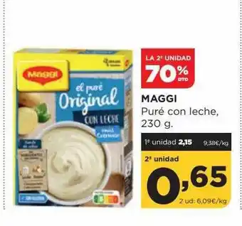 Alimerka La 2a unidad 70% dto maggi puré con leche oferta