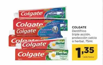 Alimerka Colgate dentifrico triple acción protección calcio o herbal oferta