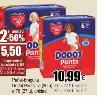 FROIZ Pañal-braguita dodot pants oferta