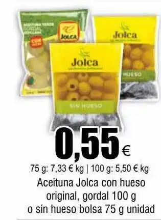 FROIZ Aceituna jolca con hueso original gordal o sin hueso oferta