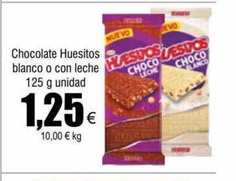 FROIZ Chocolate huesitos blanco o con leche oferta