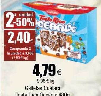 FROIZ Galletas cuétara tosta rica oceanix oferta