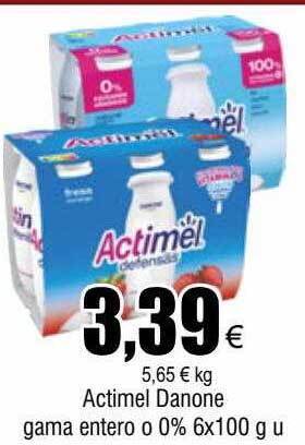 FROIZ Actimel danone gama entero o 0% oferta