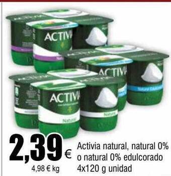 FROIZ Activia natural natural 0% o natural 0% edulcorado oferta