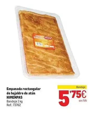 Makro Empanada rectangular de hojaldre de atún himenpas oferta