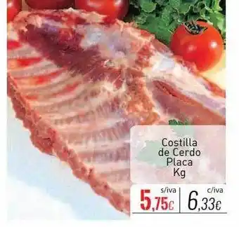 Cuevas Cash Costilla de cerdo placa kg oferta