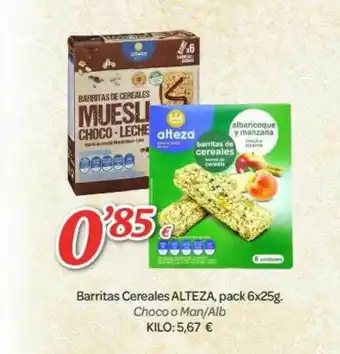 Alsara Supermercados Barritas cereales alteza pack 6 choco o man-alb oferta