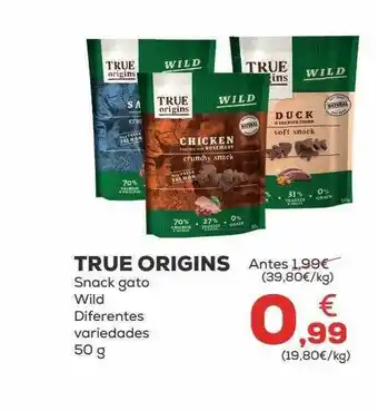 Kiwoko True origins snack gato wild diferentes variedades oferta