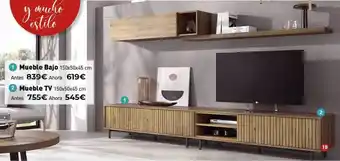 Mubak Mueble bajo o tv oferta