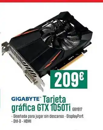 PCBox Gigabyte tarjeta gráfica gtx 1050ti gby917 oferta