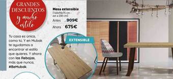 Mubak Mesa extensible oferta
