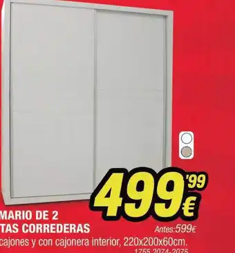 Rapimueble Armario de 2 puertas correderas oferta