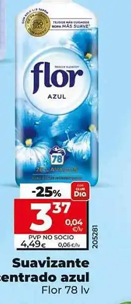 Dia Suavizante concentrado azul flor 78 lv oferta