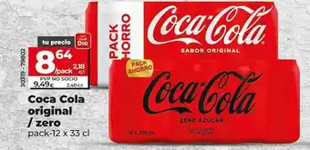 Dia Coca cola original - zero pack-12 oferta