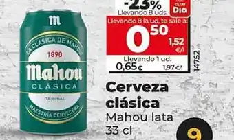 Dia Cerveza clásica mahou lata oferta