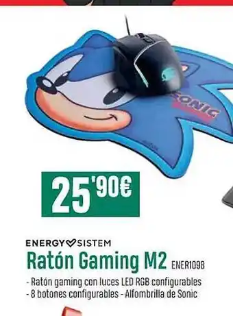 PCBox Energy sistem ratón gaming m2 ener1098 oferta