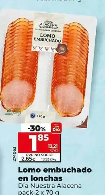 Dia Lomo embuchado en lonchas di nuestra alacena pack-2 oferta