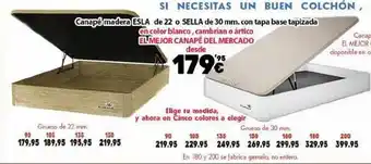 Konfortard Canapé madera esla de 22 o sella de 30mm oferta