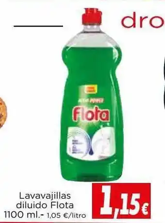 Lavavajillas diluido flota