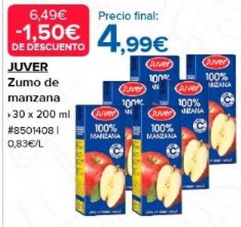 Costco Juver zumo de manzana oferta