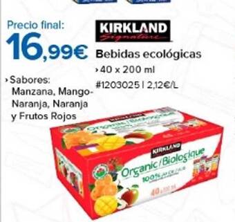 Costco Kirkland bebidas ecológicas oferta