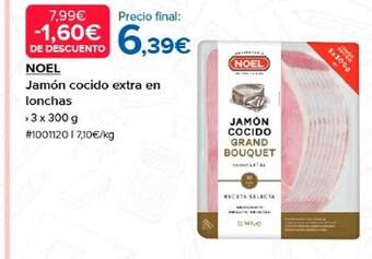 Costco Noel jamón cocido extra en lonchas oferta