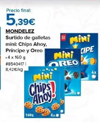 Costco Mondelez surtido de galletas mini: chips ahoy, príncipe y oreo oferta