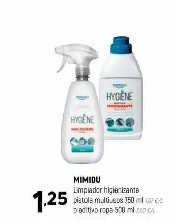 Coviran Mimidu limpiador higienizante pistola multiusos o aditivo ropa oferta