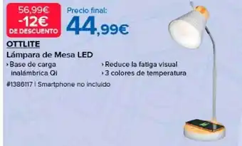 Costco Ottlite lámpara de mesa led base de carga inalámbrica qi oferta