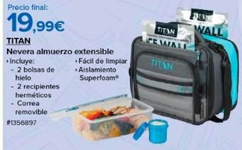 Costco Titan nevera almuerzo extensible oferta
