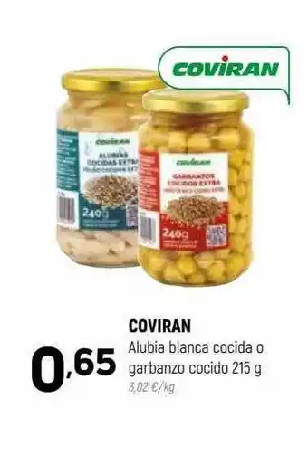 Coviran Coviran alubia blanca cocida o garbanzo cocido oferta