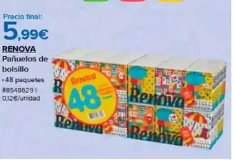 Costco Renova pañuelos de bolsillo 48 paquetes oferta