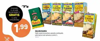 Coviran Gallina blanca caldo casero de puchero pescado cocido pollo pollo bajo en sal verduras o carne oferta
