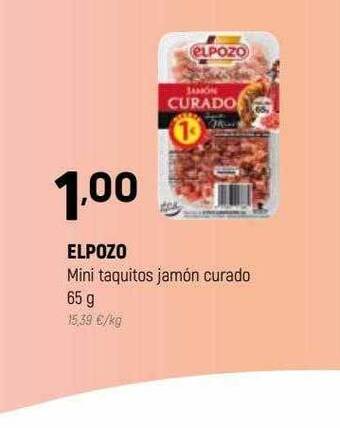 Coviran Elpozo mini taquitos jamón curado oferta