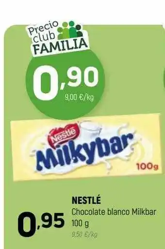 Coviran Nestlé chocolate blanco milkbar oferta