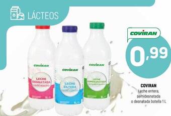 Coviran Coviran leche entera semidesnatada o desnatada oferta