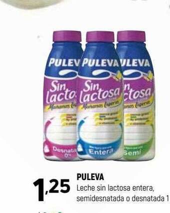 Coviran Puleva leche sin lactosa entera semidesnatada o desnatada oferta