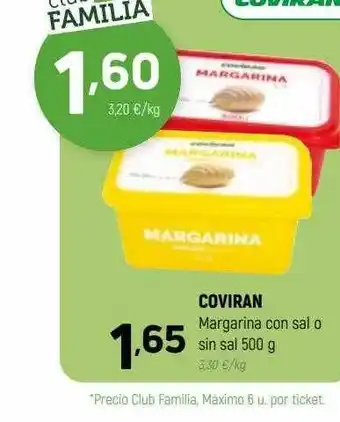 Coviran Coviran margarina con sal o sin sal oferta