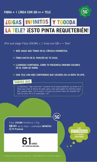 Yoigo Fibra 300mb simétrica + fijo gb oferta